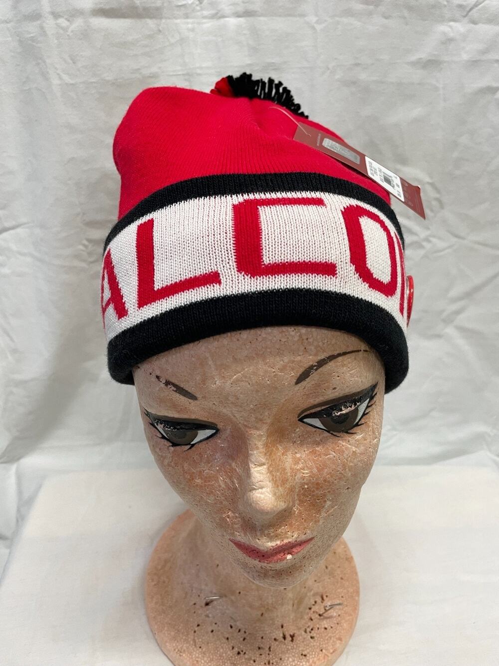 Mitchell & Ness NFL Atlanta Falcons Knit Beanie With Pom-Pom & Button NWT